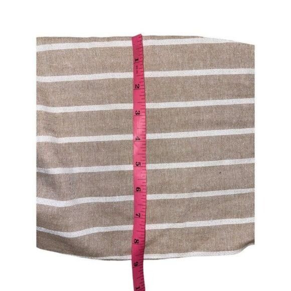Polly 100% Cotton Tan & White Stripes Bandeau / Crop Top -Size 2 - Picture 13 of 16